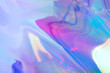 Abstract trendy holographic background in 80s style. Blurred texture in violet, pink and mint colors. Retro futurism, webpunk, disco. Neon pastel colors.