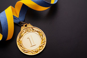 Wall Mural - champion or first placed winner gold medallion