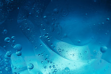 Abstract Blue Water Bubbles Background