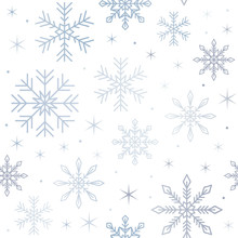 Seamless Pattern Bright Snowflake Background Vector Illustration EPS10