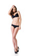 © Oleksandr - sexy girl in black lingerie on white background