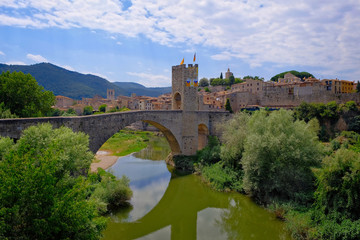 Wall Mural - Medieval bridge of Besalu. Gerona. Spain