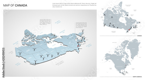 Fotomural Vector set of Canada country