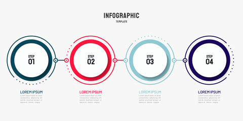 timeline infographic design element and number options. business concept with 4 steps. can be used f