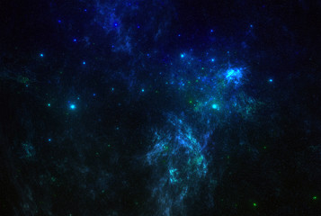 Wall Mural - deep space nebula with stars.