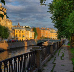 Wall Mural - Griboyedov canal embankment in St. Petersburg