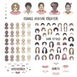 Female avatar creator - hand drawn faces and hairstyles to create your own personal profile picture