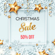 Abstract Christmas sale offer banner design with frame