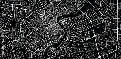 Fotografía Urban vector city map of Shanghai, China