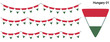 © ochikosan - ハンガリーの国旗のガーラーンド　ベクターデータ（bunting garland）