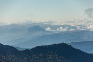  Image of mountainous area, fog