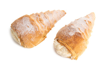 Wall Mural - custard rolls with cream isolated