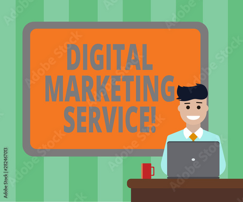 Handwriting Text Digital Marketing Service Concept Meaning