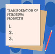 © Artur - Conceptual hand writing showing Transportation Of Petroleum Products. Business photo showcasing Oil and gas industry shipments Stack of Different Pastel Color Construct Bond Paper Pencil
