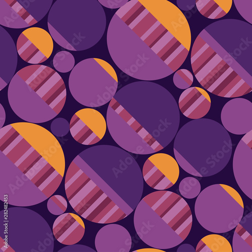 Striped violet circles vint...