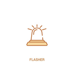 flasher concept 2 colored icon. simple line element illustration. outline brown flasher symbol. can be used for web and mobile ui/ux.