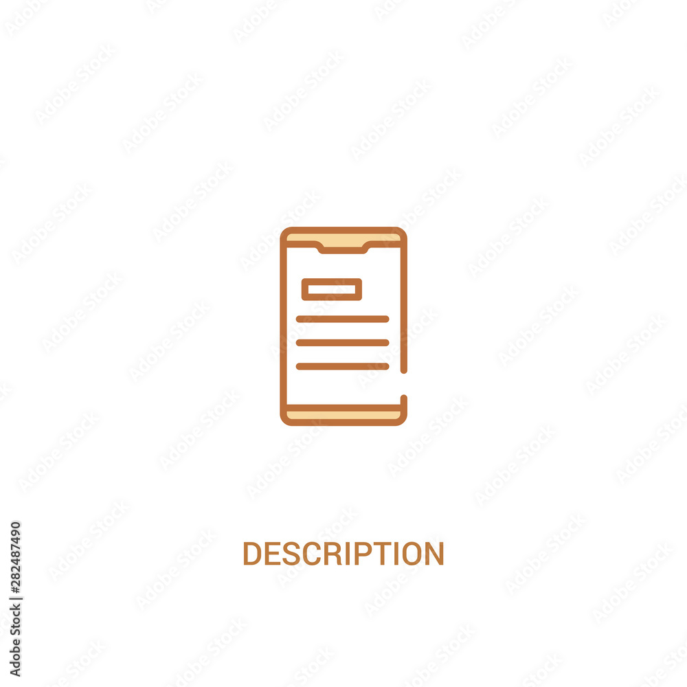 description concept 2 colored icon. simple line element illustration ...