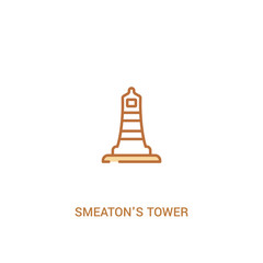 smeaton's tower concept 2 colored icon. simple line element illustration. outline brown smeaton's tower symbol. can be used for web and mobile ui/ux.