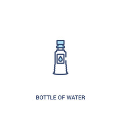 Wall Mural - bottle of water concept 2 colored icon. simple line element illustration. outline blue bottle of water symbol. can be used for web and mobile ui/ux.