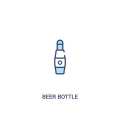 Wall Mural - beer bottle concept 2 colored icon. simple line element illustration. outline blue beer bottle symbol. can be used for web and mobile ui/ux.