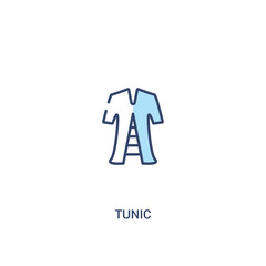 Wall Mural - tunic concept 2 colored icon. simple line element illustration. outline blue tunic symbol. can be used for web and mobile ui/ux.