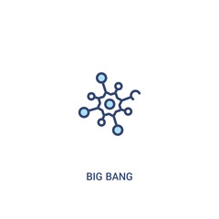 Wall Mural - big bang concept 2 colored icon. simple line element illustration. outline blue big bang symbol. can be used for web and mobile ui/ux.