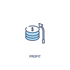 Wall Mural - profit concept 2 colored icon. simple line element illustration. outline blue profit symbol. can be used for web and mobile ui/ux.