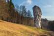 Maczuga Herkulesa, tall limestone stack, Suloszowa, Poland.