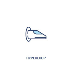 Wall Mural - hyperloop concept 2 colored icon. simple line element illustration. outline blue hyperloop symbol. can be used for web and mobile ui/ux.