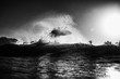 © fStop - Surfer catching air behind ocean wave at sunrise, Sayulita, Nayarit, Mexico