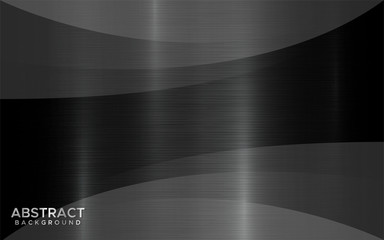 Wall Mural - black brush metal abstract geometric background