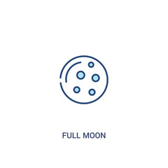 full moon concept 2 colored icon. simple line element illustration. outline blue full moon symbol. can be used for web and mobile ui/ux.