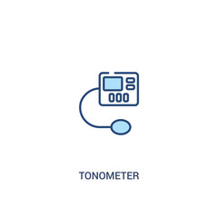 Wall Mural - tonometer concept 2 colored icon. simple line element illustration. outline blue tonometer symbol. can be used for web and mobile ui/ux.