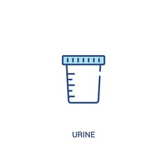 urine concept 2 colored icon. simple line element illustration. outline blue urine symbol. can be used for web and mobile ui/ux.