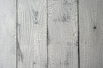 Close-up of vertical white aged wooden planks