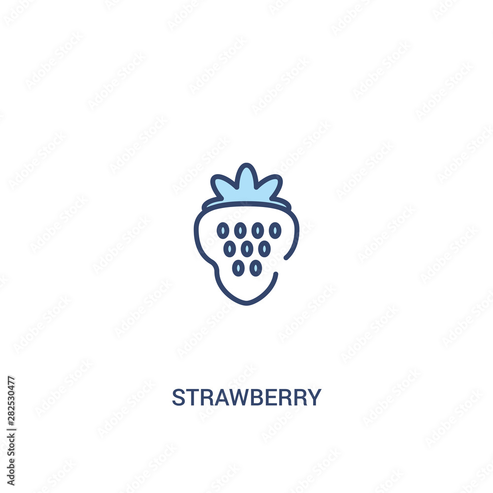 strawberry concept 2 colored icon. simple line element illustration ...