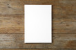 © New Africa - Stack of blank paper sheets for brochure on wooden background, top view. Mock up