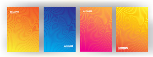 Wall Mural - modern Minimal covers design with Colorful halftone gradients. Future geometric patterns vector