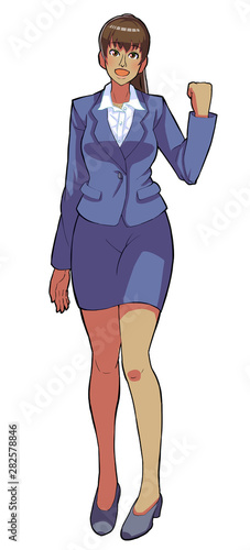 リクルースーツの美人女性 黒人 Beautiful Woman In A Recruit Suit Stock Illustration Adobe Stock