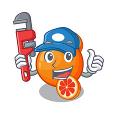 Wall Mural - Plumber orange blood isolated in the character