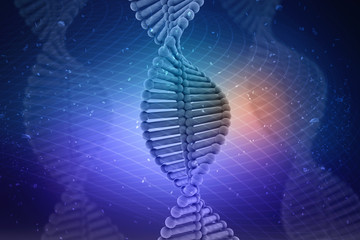 Poster - 3d render of dna structure, abstract background