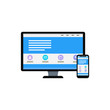 © Sabavector - flat design of responsive web devices