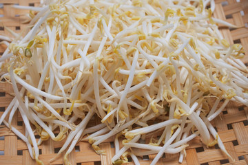 Fresh bean sprouts with cooking