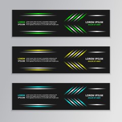 Wall Mural - Futuristic abstract banner template for company corporate techno business template