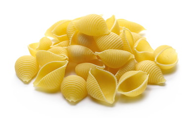 Conchiglie grandi pasta isolated on white background