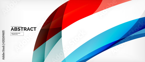 Linear wave web template. Vector illustration bright design. Decorative print...