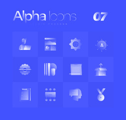 Studio Process Alpha Icons Set