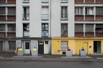 street and buildings in brest (brittany - france) 