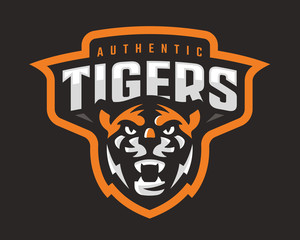 Wall Mural - Tiger modern logo. Tiger emblem design template for a sport and eSport team.