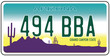 Vehicle registration plates of Arizona
